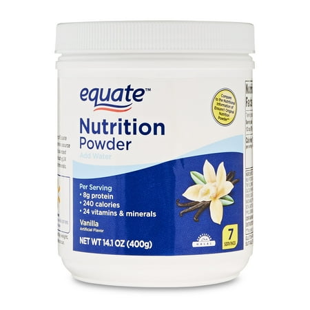 Equate Adult Nutrition Powder, Vanilla, 14.1 oz, 7 Servings