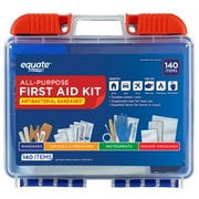 Equate All-Purpose First Aid Kit 140 Pieces   Home, Auto, Travel, Office, Sports