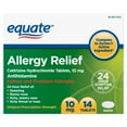 thumbnail interactive-video image 1 of Equate 24 Hour Cetirizine Hydrochloride Allergy Relief Tablets, 10 mg, 14 Count, 1 of 11