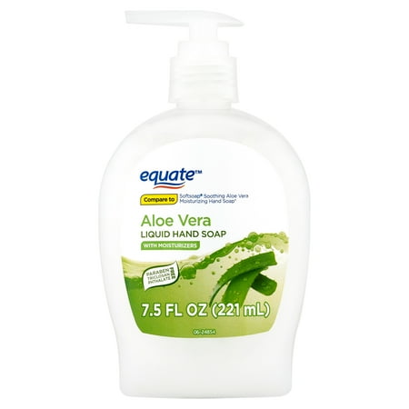 Equate Liquid Hand Soap, Aloe Vera, with Moisturizers, 7.5 fl oz, Compare to Softsoap® Soothing Aloe Vera Moisturizing Hand Soap
