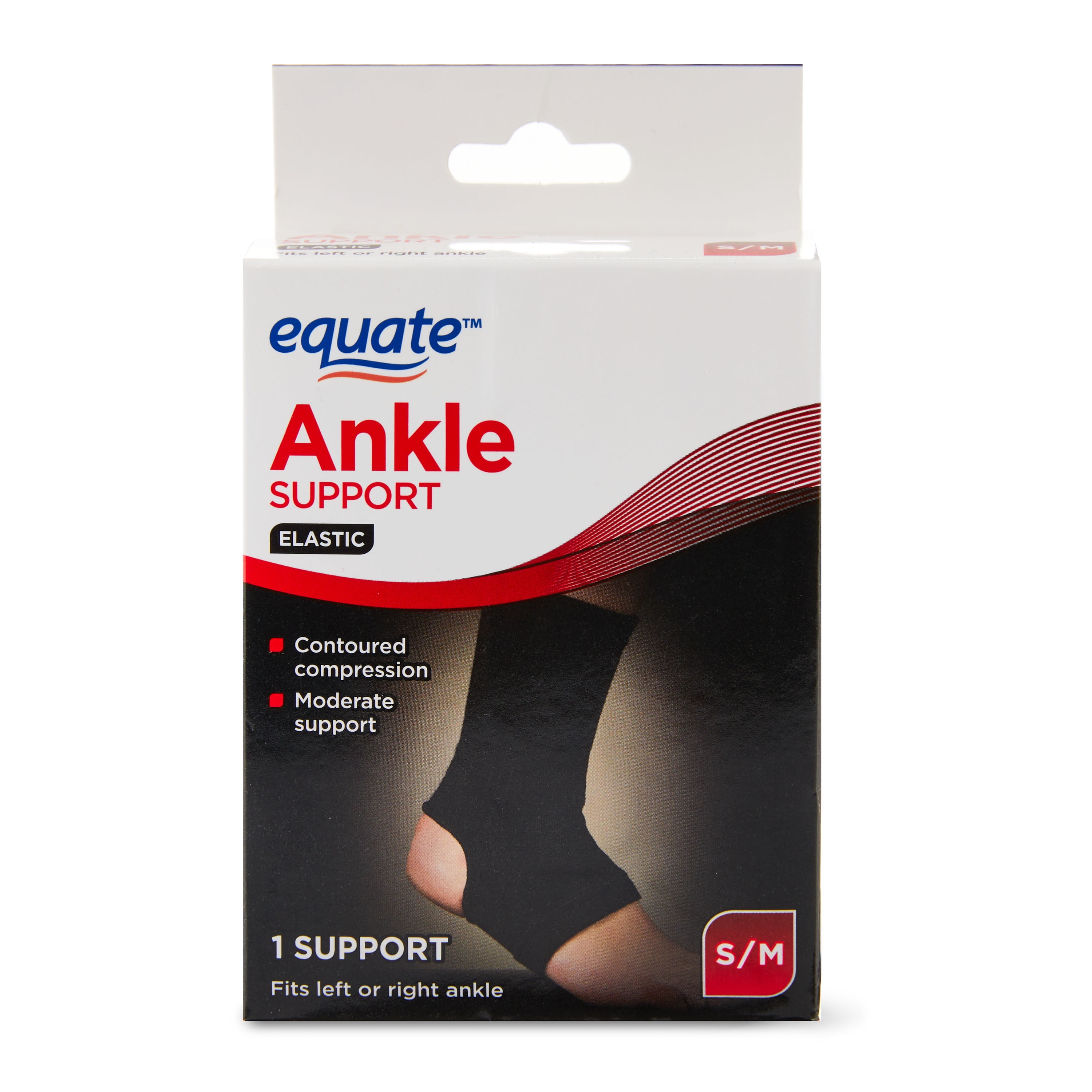 Equate Ankle Compression Brace Support, Unisex, Small / Medium