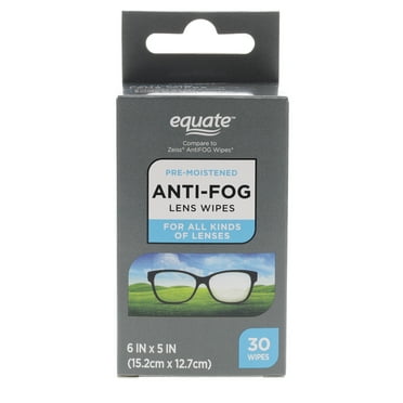 Equate Anti-Fog Pre-Moistened Lens Cleaning Wipes, 30 Count