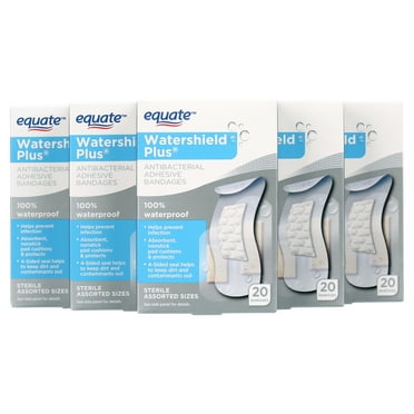 Equate Antibacterial Clear Watershield Bandages, 100 Count