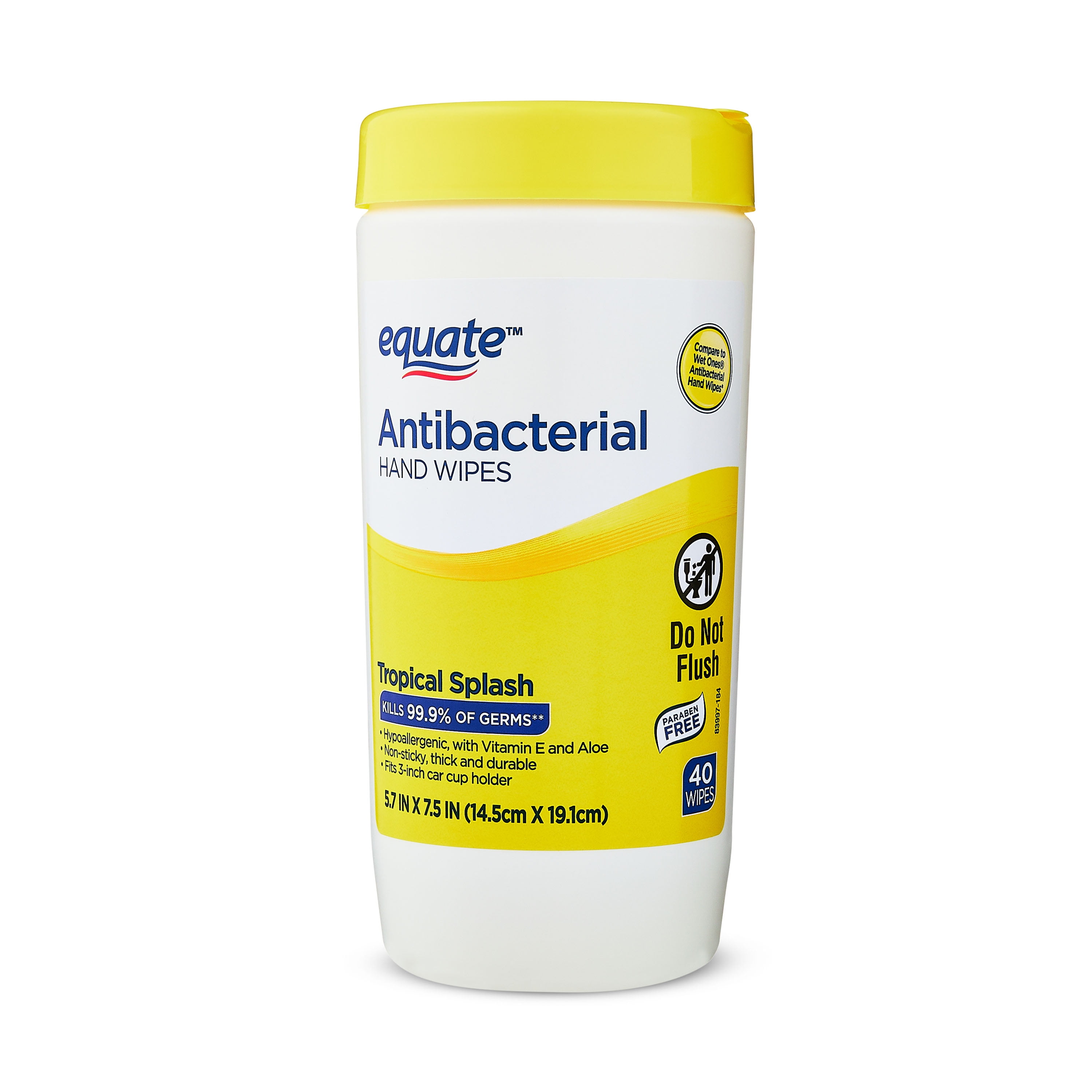 Equate Antibacterial Hand Wipes, Citrus Scent, 40 Count