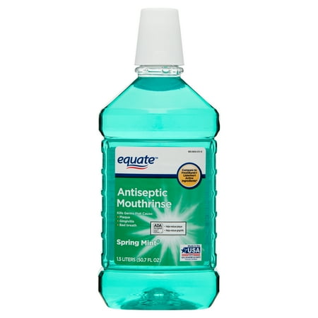 Equate Antiseptic Mouthrinse, Spring Mint, 50.7 fl oz
