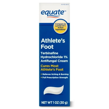 Equate Athlete's Foot Terbinafine HCl 1% Antifungal Cream, 1 oz, Compare to Lamisil AT® Active Ingredient