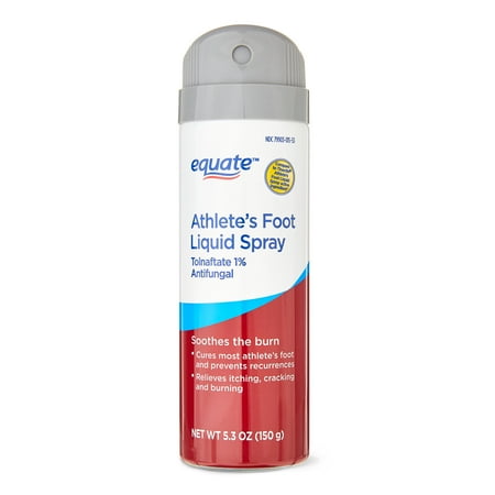 Equate Athlete’s Foot Antifungal Liquid Spray, Tolnaftate 1%, 5.3 oz, Compare to Tinactin® Athlete's Foot Liquid Spray Active Ingredient