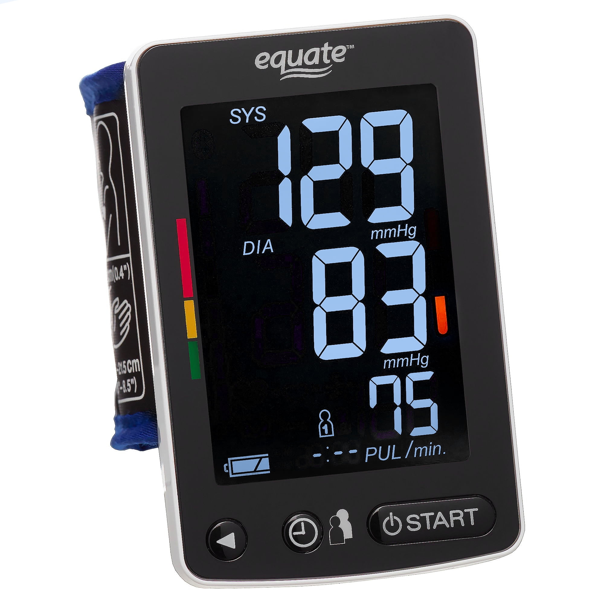 Equate BP-6500 Wrist Blood Pressure Monitor with Bluetooth Easy Read LCD  Display