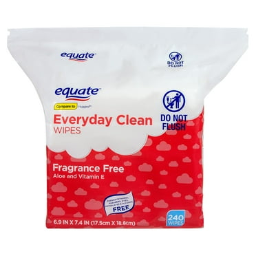 Equate Baby Everyday Clean Wipes, Fragrance Free, 240 Wipes, Compare to Huggies Wipes®
