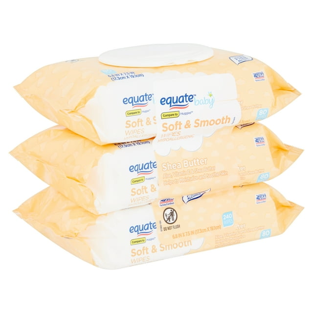 Equate 3x 240ct Shea Butter Wipes