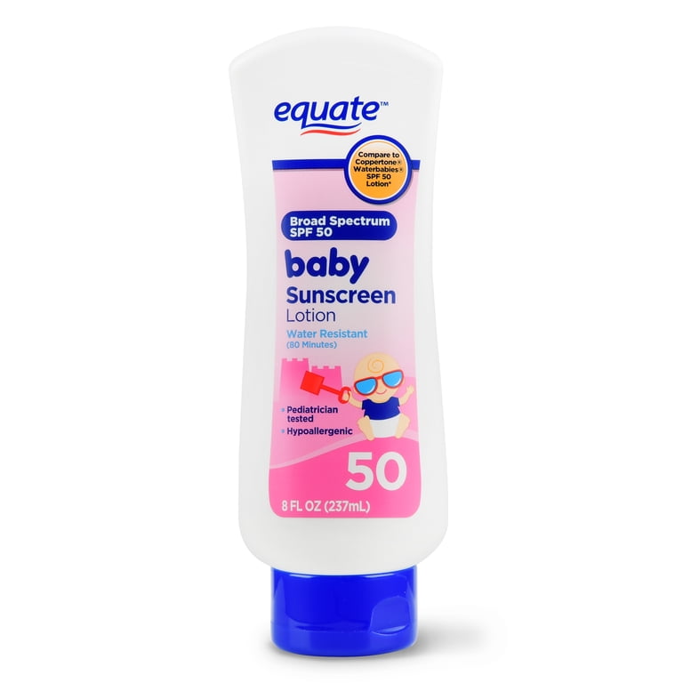 日焼け止め EQSUNSCREENBABIES&CHLDREN(SPF50)F&Body Equate Baby Sunscreen Lotion, SPF 50, 8 fl oz HSA/FSA Eligible