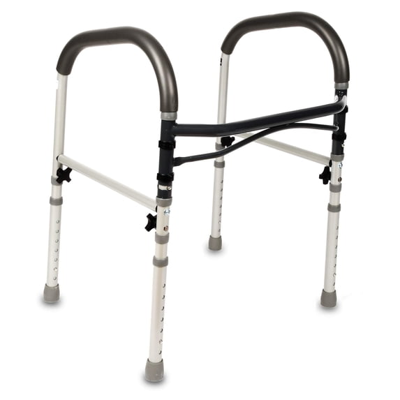 Equate Bathroom Toilet Safety Rails for Seniors and Disabled, Height Adjustable, 350 lb Capacity