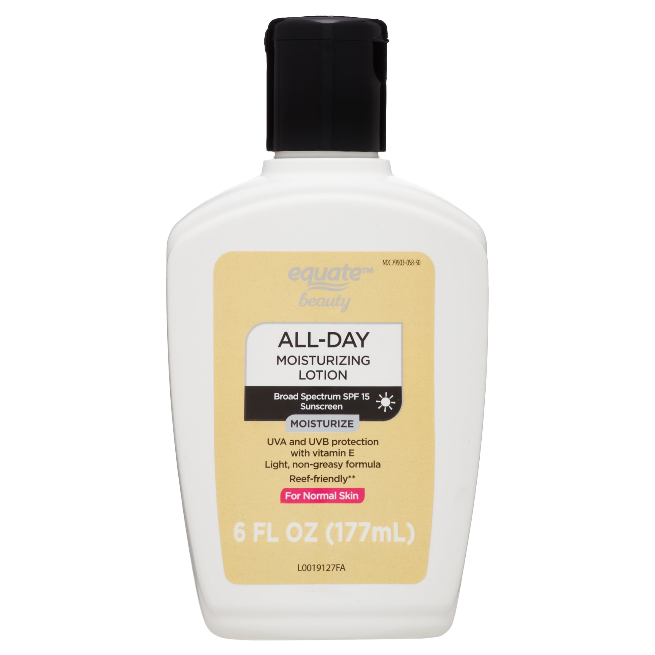 Equate All Day Moisturizing Sunscreen Lotion for Normal Skin, Broad Spectrum SPF 15, 6 fl oz
