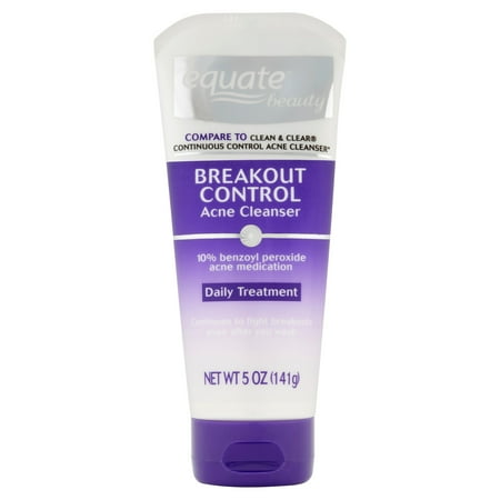 (2 pack) (2 Pack) Equate Beauty Breakout Control Acne Cleanser Daily Treatment, 5 Oz
