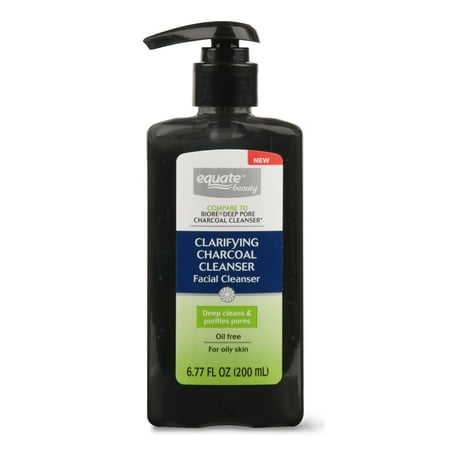 (2 pack) (2 Pack) Equate Beauty Clarifying Charcoal Facial Cleanser, 6.77 Oz