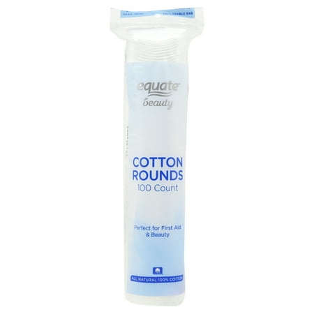 (4 pack) (4 Pack) Equate Beauty Cotton Rounds, 100 Ct