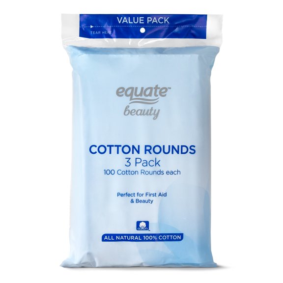 Equate Beauty Cotton Rounds, 100 Ct