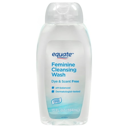 Equate Feminine Cleansing Wash For all Skin Types, Scent & Dye Free, ph-Balanced, 13 fl oz