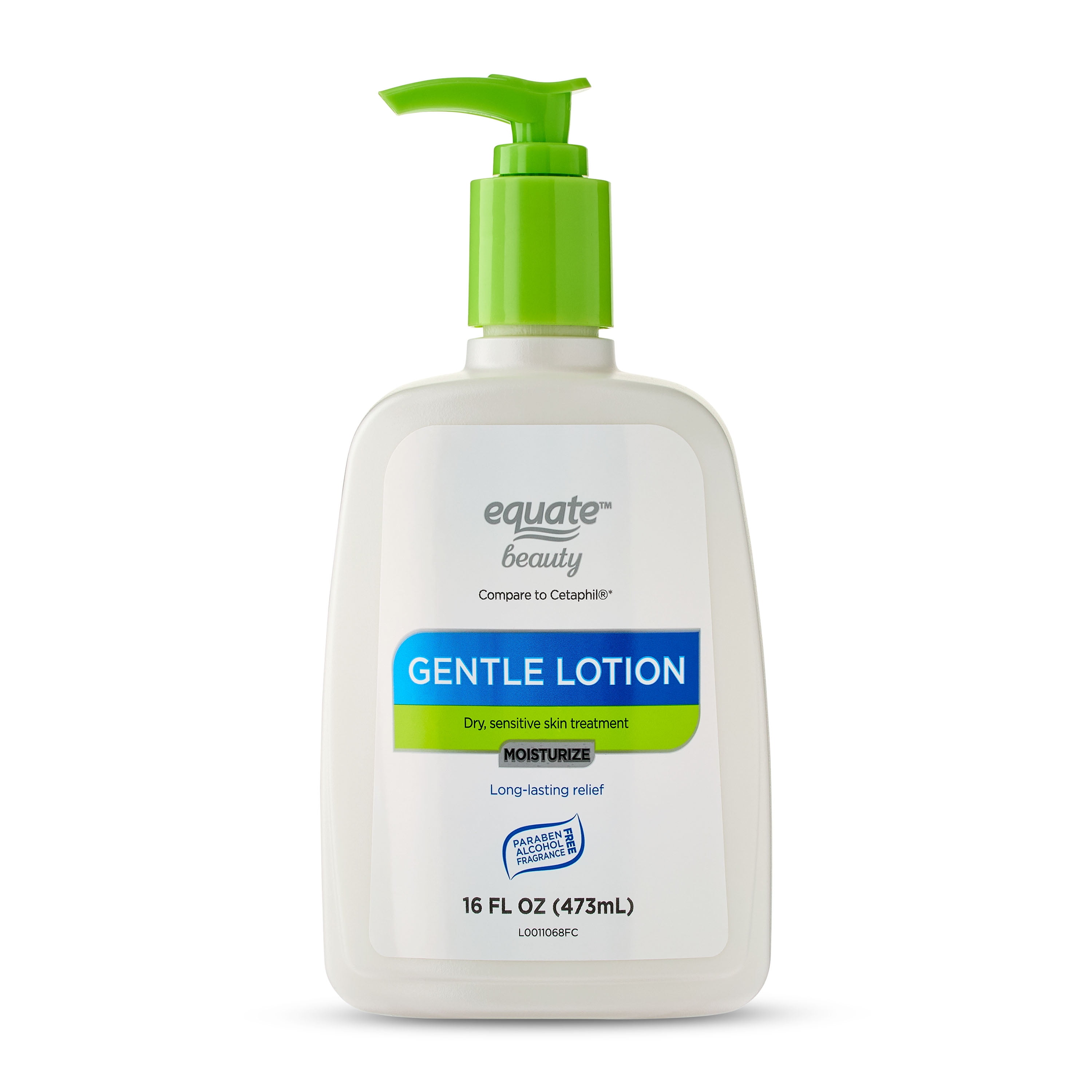 Equate Gentle Lotion for Face Care of Dry & Sensitive Skin, Fragrance Free, 16 fl oz, Compare to Cetaphil