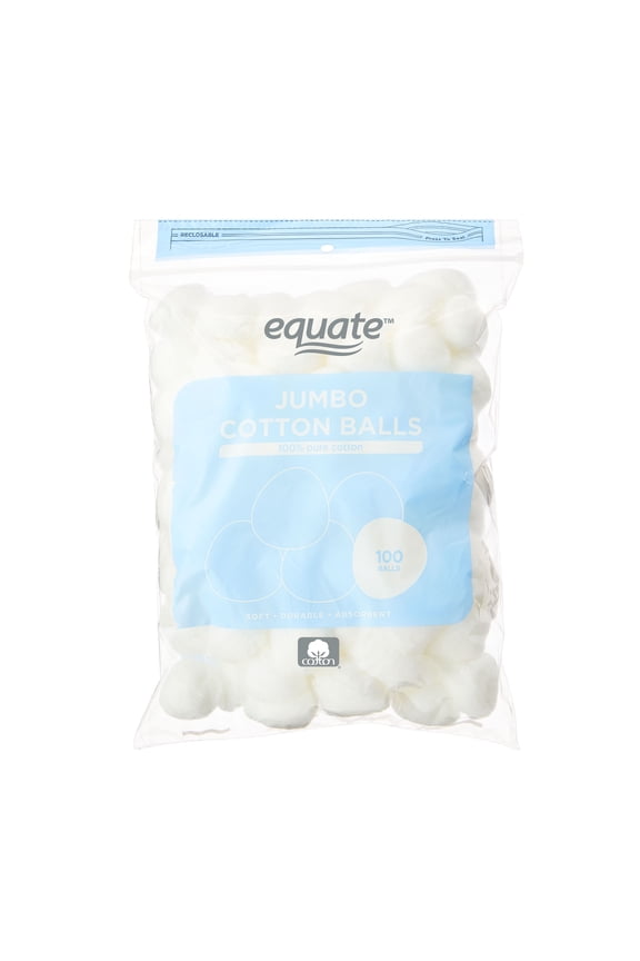 Jumbo Cotton Balls, 100 Count