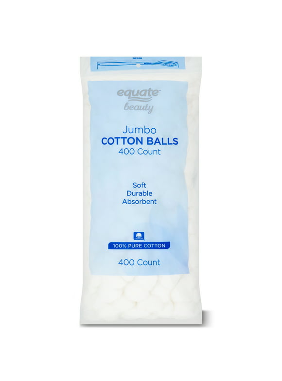Equate Beauty Jumbo Cotton Balls, 400 Count