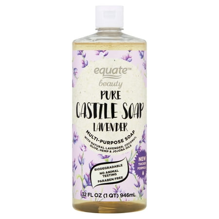 (3 pack) (3 Pack) Equate Beauty Pure Castile Soap, Lavender, 32 fl oz