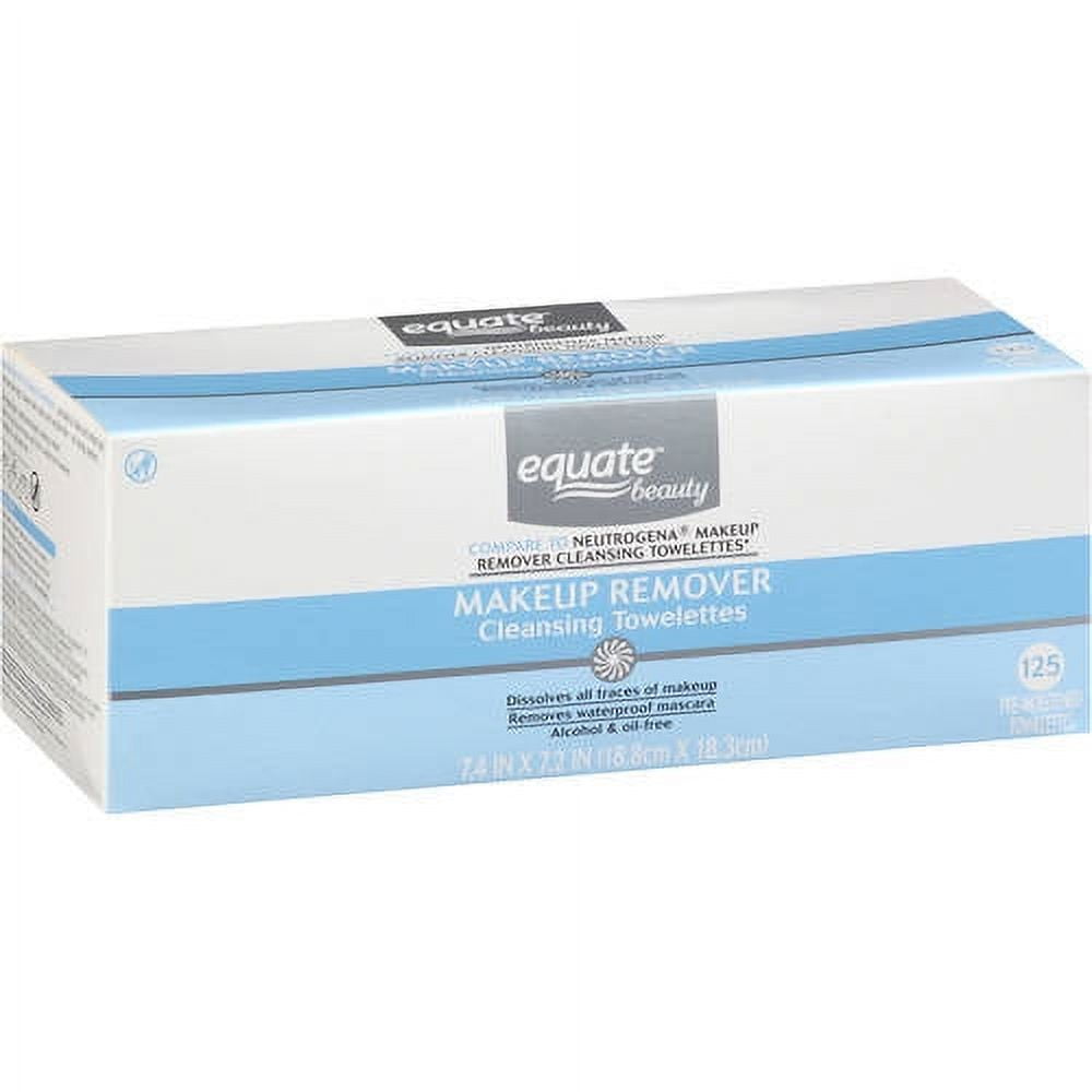 Equate Beauty Makeup Remover Cleansing Towelettes, 125 Count