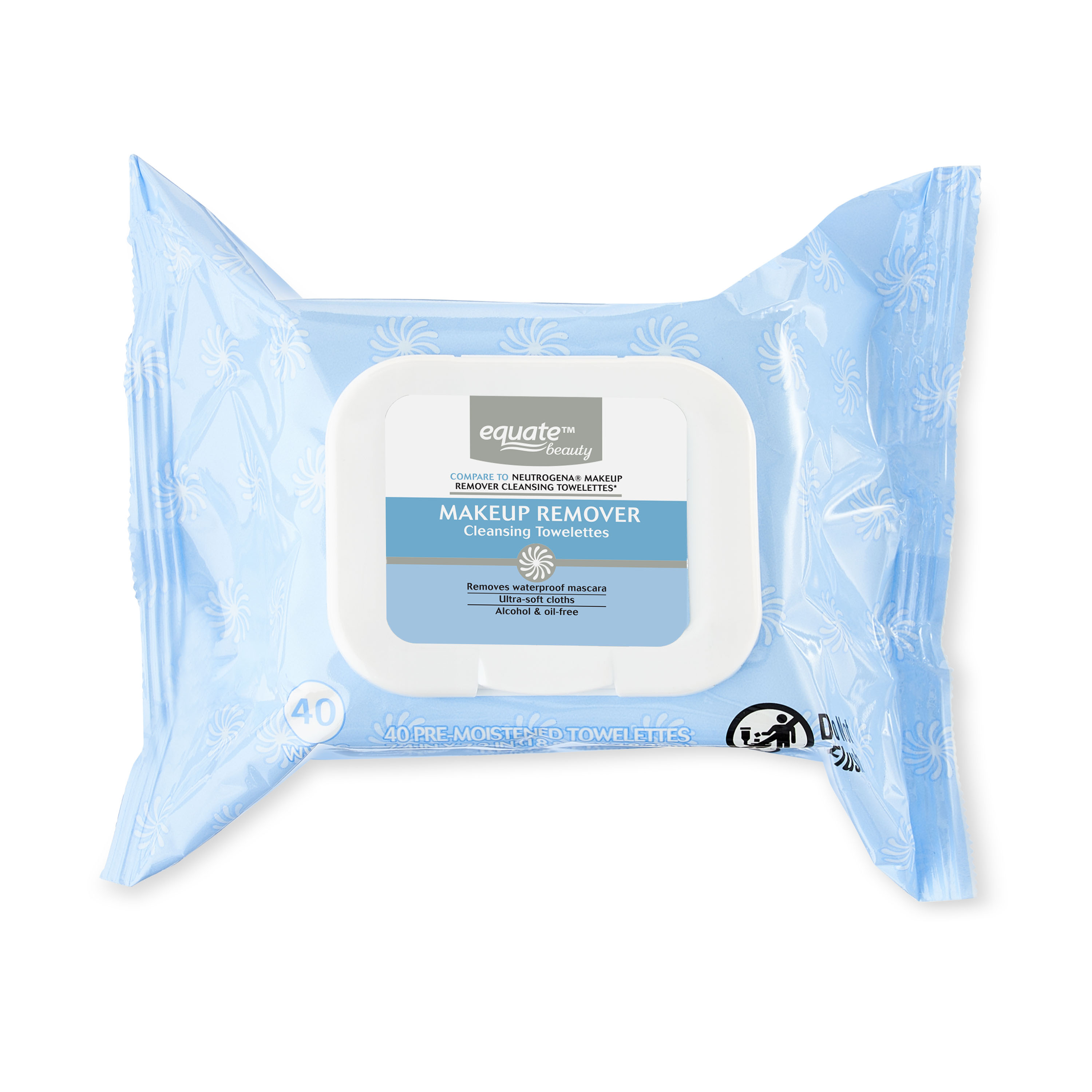 Equate Beauty Makeup Remover Cleansing Towelettes, 40 Towelettes - image 1 of 7