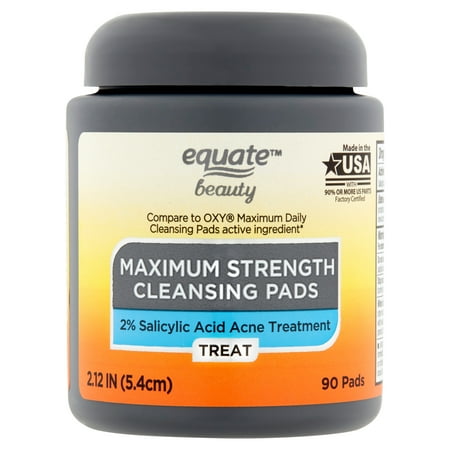 Equate Beauty Maximum Strength Cleansing Pads, 90 Count