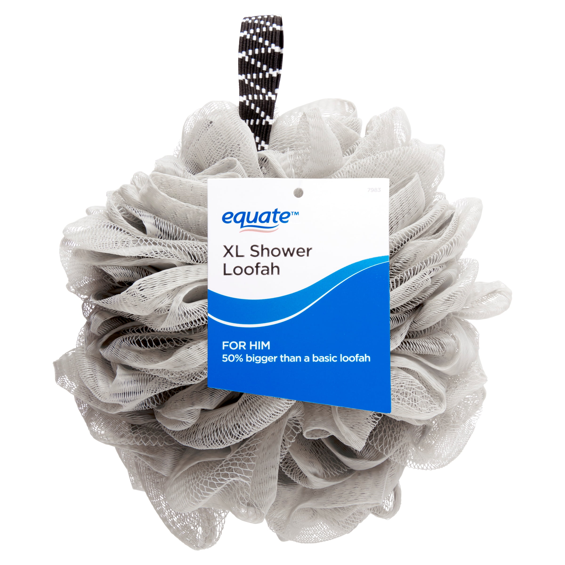 Equate Beauty Men's Body Shower Loofah, Mesh Netting, Extra Large, Multiple Colors, 1 Count
