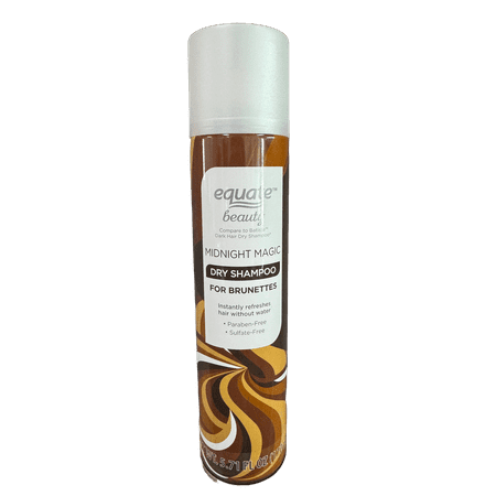 Equate Midnight Magic Dry Shampoo for Brunette Hair Care, 5.71 fl oz, Compare to Batiste Dark Hair Dry Shampoo