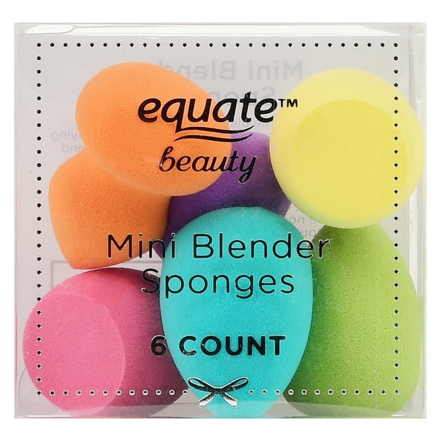 Equate Beauty Mini Blender Sponges, 6 Pcs