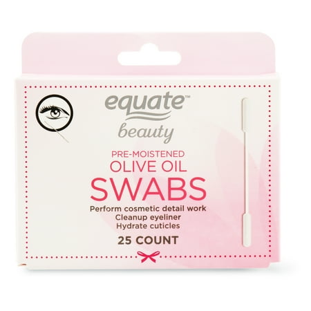 Equate Beauty Pre-Moistened Olive Oil Swabs, 25 Count
