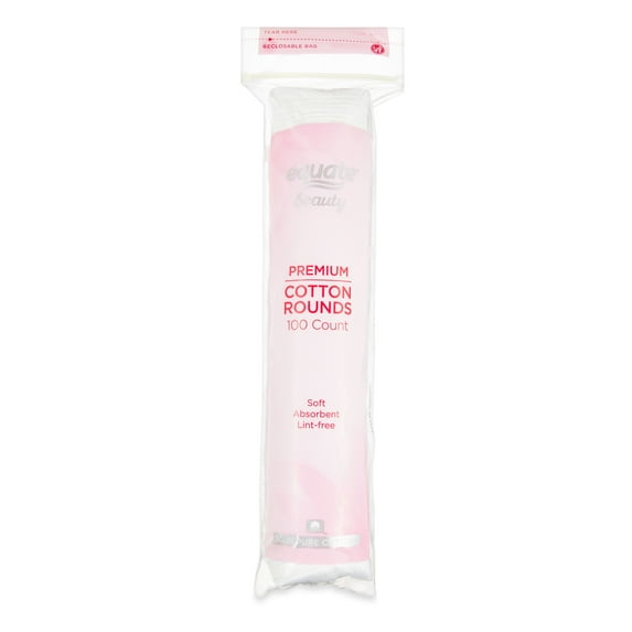 Equate Beauty Premium Cotton Rounds, 100 Count
