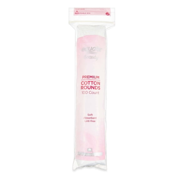 Equate Beauty Premium Cotton Rounds, 100 Count