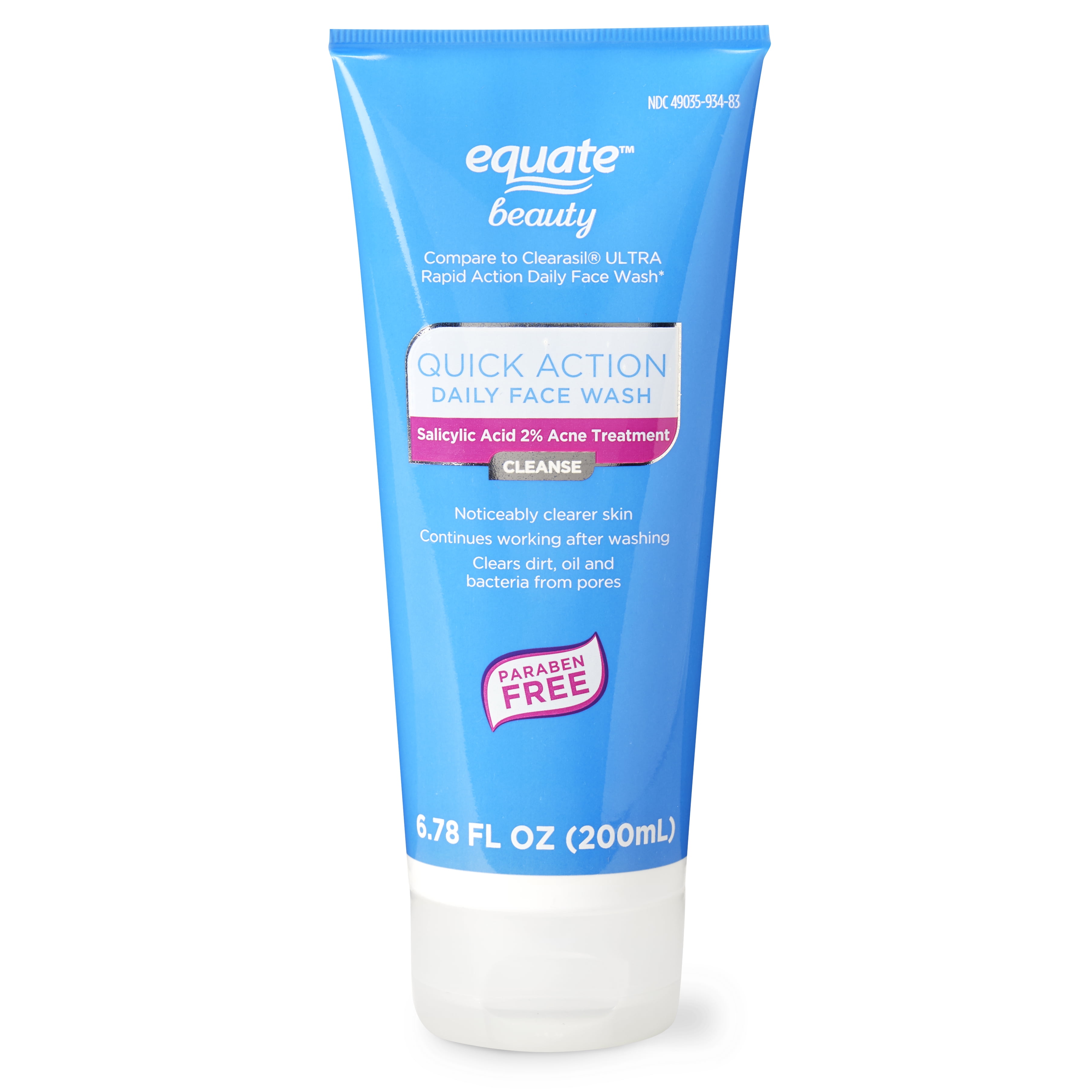 Equate Quick Action Daily Face Wash, 6.78 Fl oz