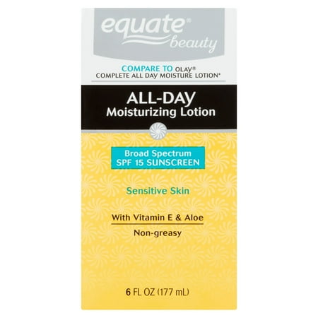 Equate Beauty Sensitive Skin All Day Moisturizing Sunscreen Lotion, 6 fl oz