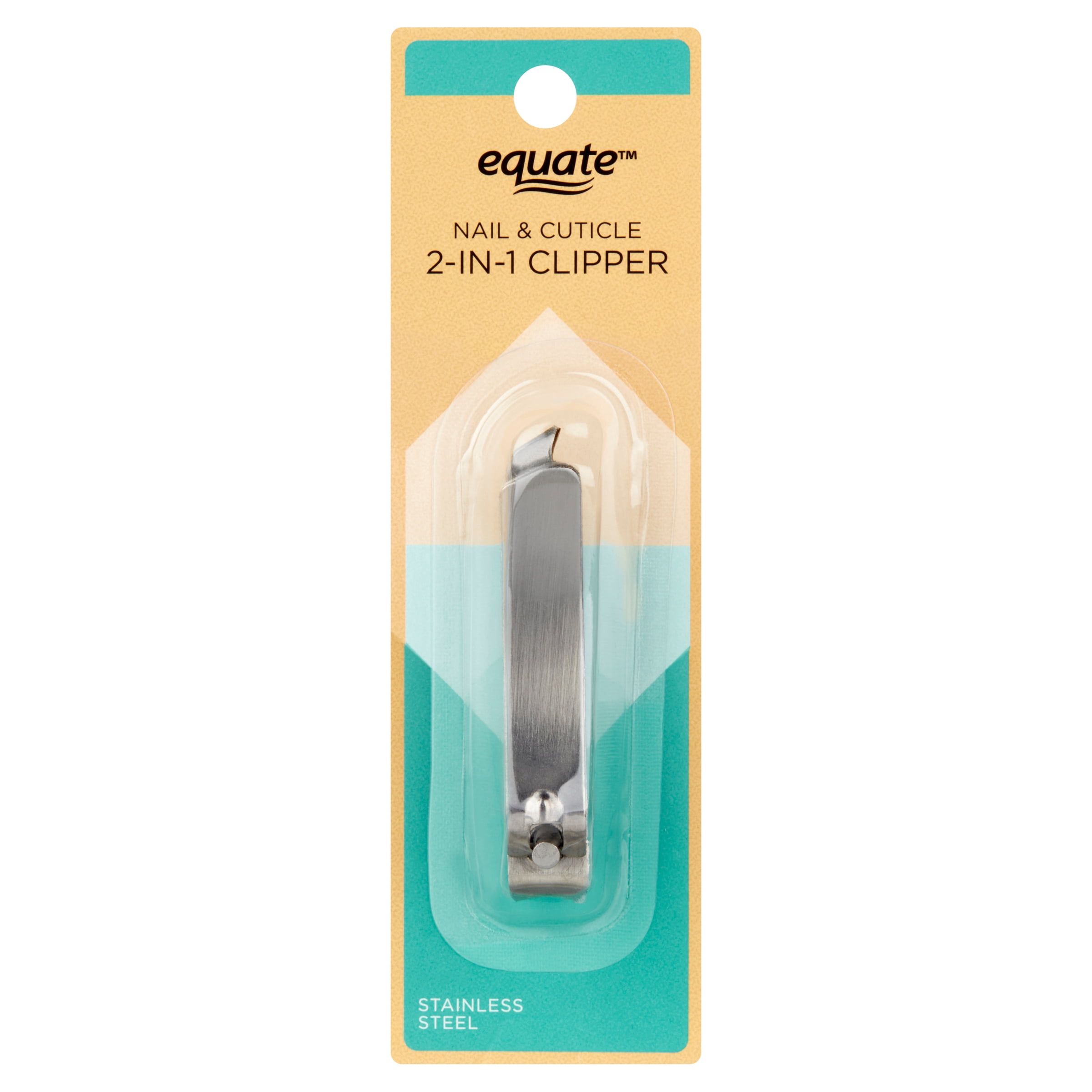 Equate Stainless Steel 2-in-1 Clipper for Nail & Cuticle Care