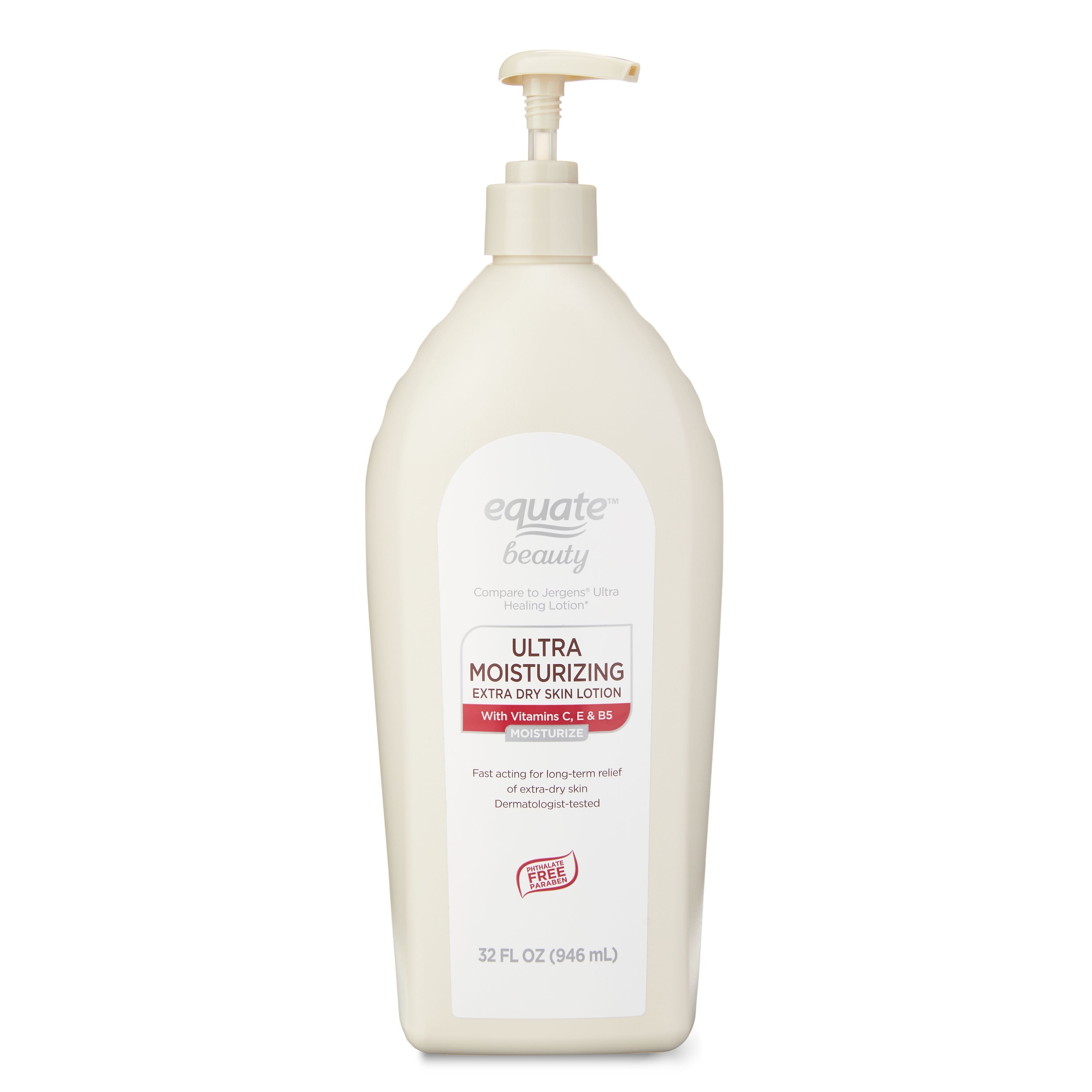 Equate Ultra Moisturizing Extra Dry Skin Lotion, 32 fl oz, Compare to Jergens Ultra Healing Lotion