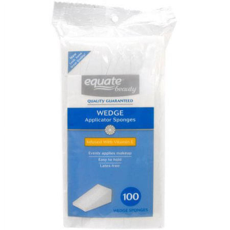 Equate Beauty Wedge Applicator Sponges, 100 Ct