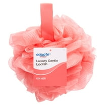 Equate Women's Luxury Gentle Loofah Bath Sponge Body Scrubber, Color May Vary, for Bath or Shower
