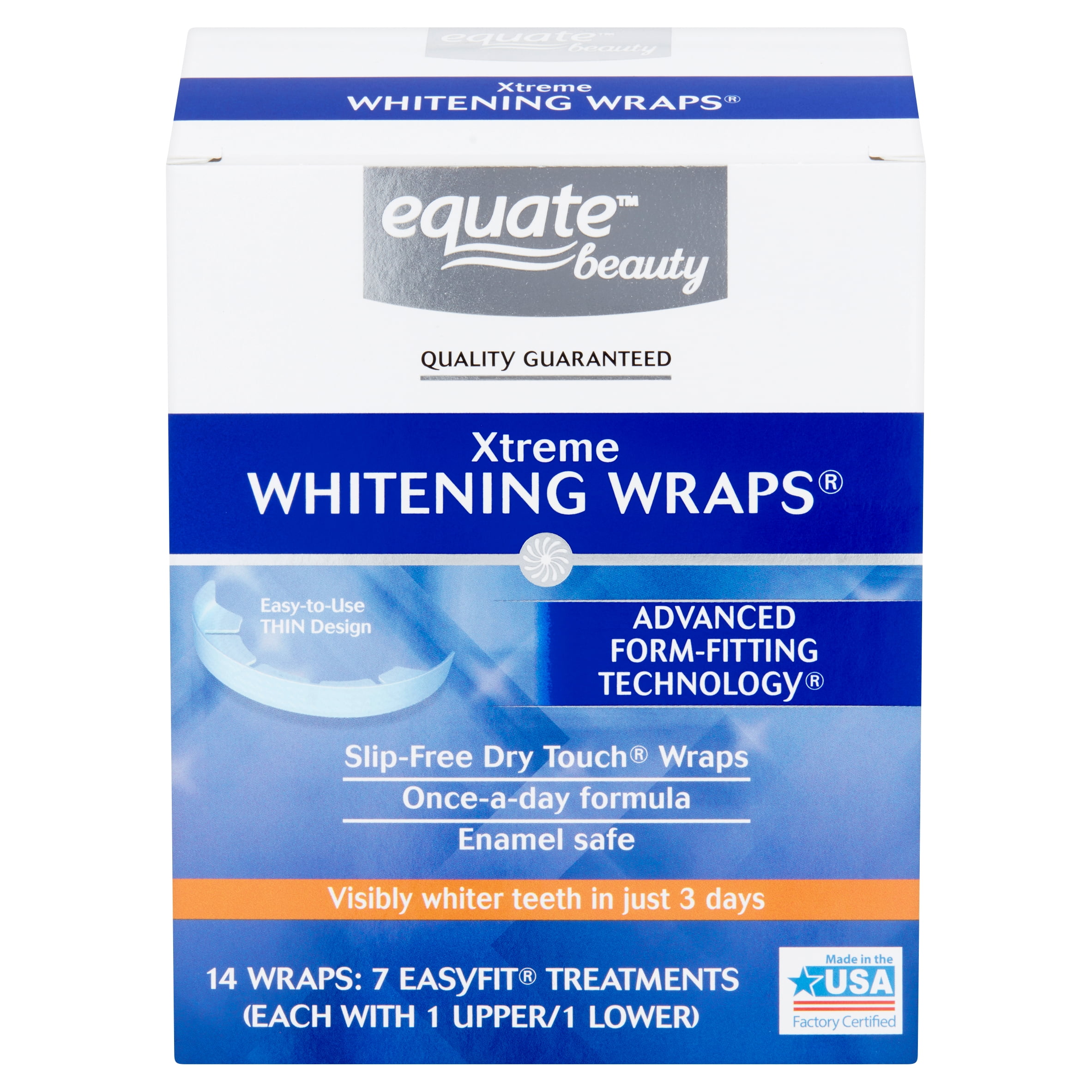 Equate Beauty Xtreme Teeth Whitening Wraps, 7Day Treatment
