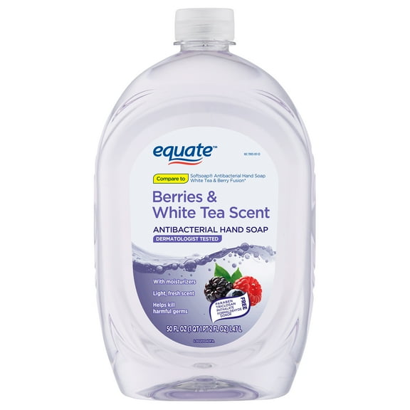 Equate Berries & White Tea Scent Antibacterial Liquid Hand Soap, 50 fl oz