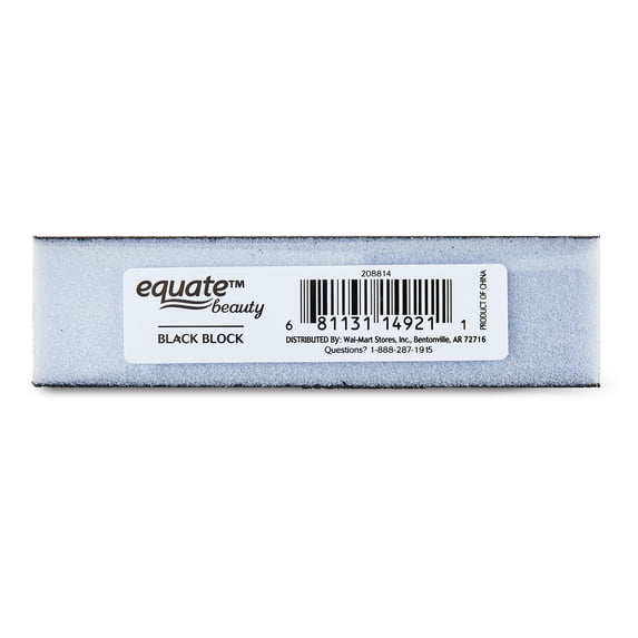 Equate Nail Buffer Block for Finishing Nail Care, Black, 1 Count