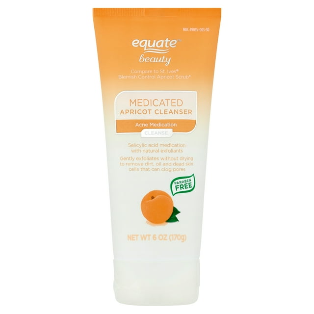 Equate Apricot Cleanser with 2% Salicylic Acid for Acne Care, 6 oz ...