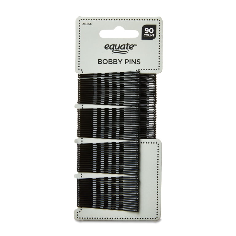 Equate Black Bobby Pins, 90 Count, Durable Metal, Rounded  display picture 2