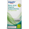 thumbnail interactive-video image 1 of Equate Boric Acid Vaginal Suppositories for Vaginal Odor, 30 Count, Compare to pH-D® Feminine Health Boric Acid Suppositories, 1 of 9