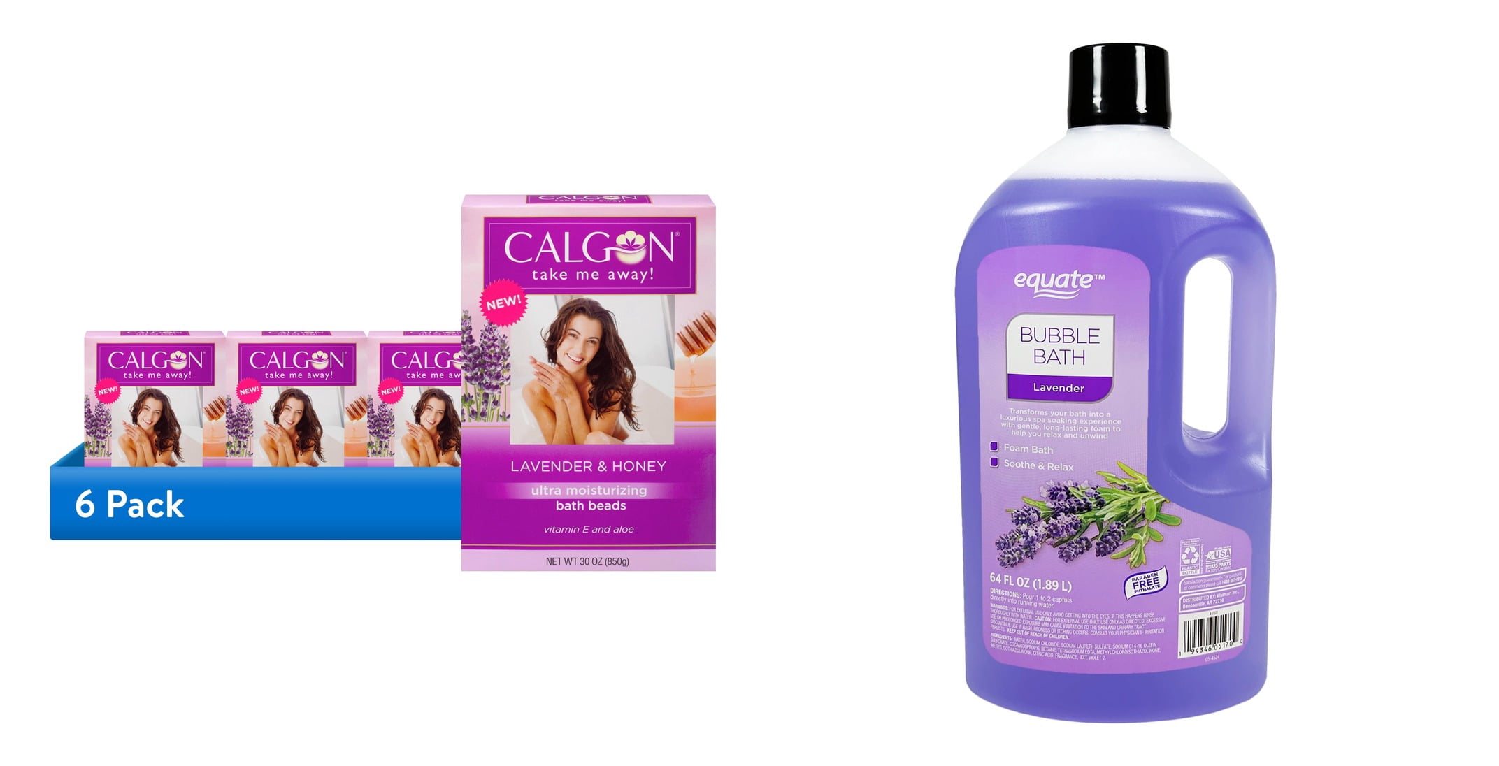 ( & Equate Bubble Bath, Lavender Bundle