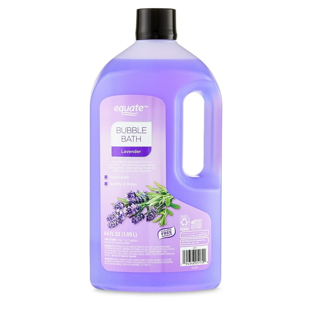 Equate Bubble Bath, for Adult, Senior and Teens, Lavender, 64 fl oz