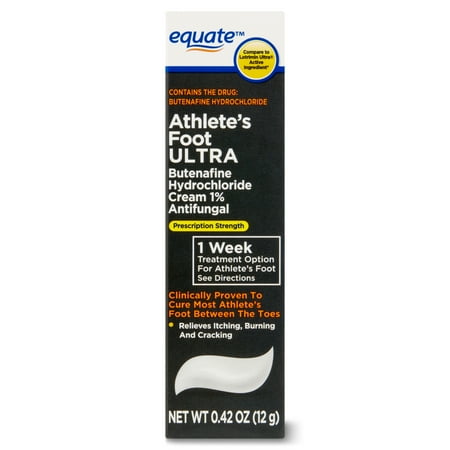 Equate Athlete's Foot Ultra Butenafine Hydrochloride 1% Antifungal Cream, 0.42 oz, Compare to Lotrimin Ultra® Active Ingredient